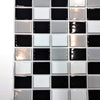 Peel and Stick Tile Stickers Pack of 5 Monochrome checked Tiles