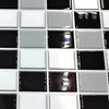 Peel and Stick Tile Stickers Pack of 5 Monochrome checked Tiles