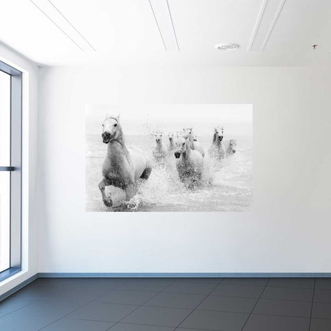 Wall Mural We are coming Horses - Peel and Stick Fabric Wallpaper for Interior Home Decor