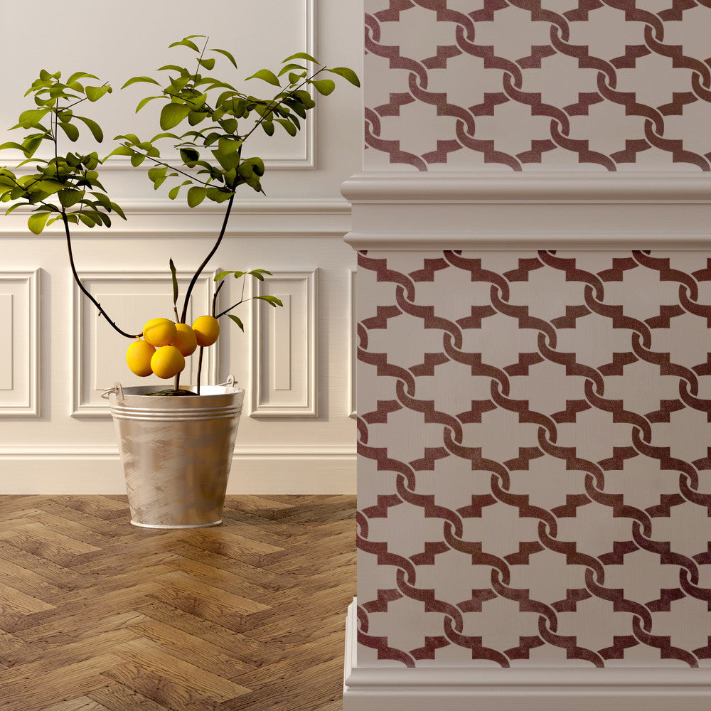 Transform Your Walls with the Stunning Wall Moroccan Stencil Elisamarie Trellis Allover