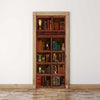 Door Mural Bookcase filled with books - Self Adhesive Fabric Door Wrap Wall Sticker
