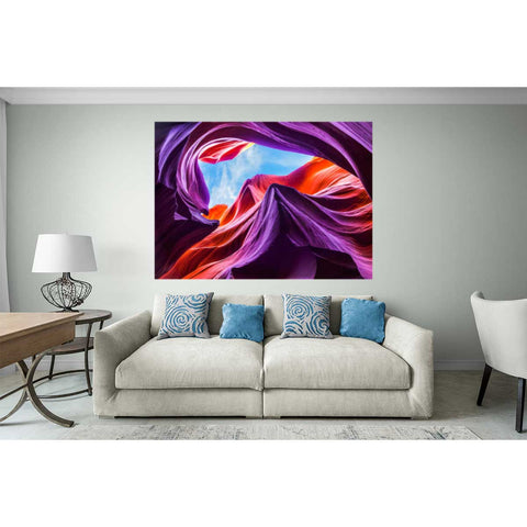 Wall Mural Magical Lower Antelope Canyon - Peel and Stick Fabric Wallpaper for Interior Home Decor