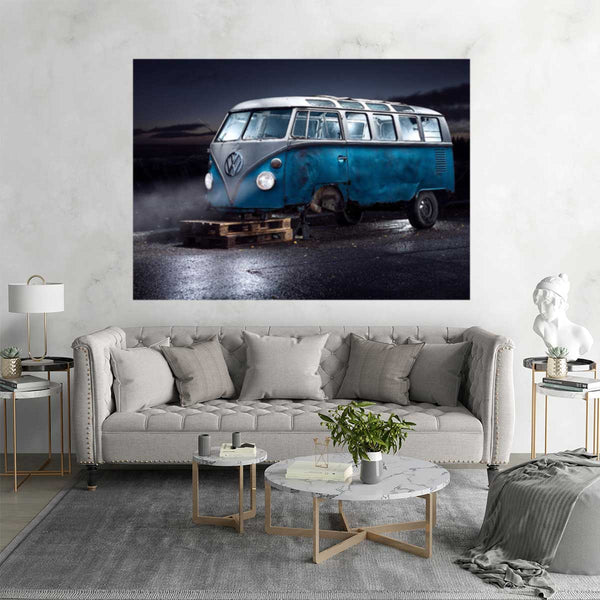 Wall Mural VW Kleinbus - Peel and Stick Fabric Wallpaper for Interior Home Decor