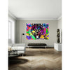 Wall Mural Wolf graffiti - Peel and Stick Fabric Wallpaper for Interior Home Decor