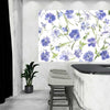 Wall Mural purple flower petals and leaves - Peel and Stick Fabric Wallpaper for Interior Home Decor