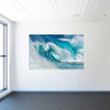 Wall Mural The ocean turns into blue fire - Peel and Stick Fabric Wallpaper for Interior Home Decor