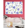 Wall Mural purple flower petals and leaves - Peel and Stick Fabric Wallpaper for Interior Home Decor