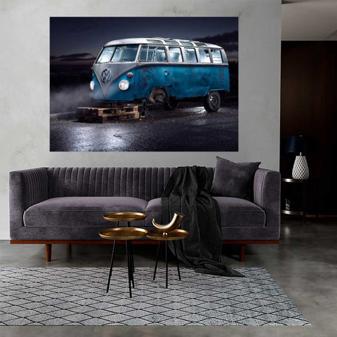 Wall Mural VW Kleinbus - Peel and Stick Fabric Wallpaper for Interior Home Decor