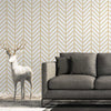 Line Herringbone Stencil for Walls - Geometric Stencil for Painting Walls