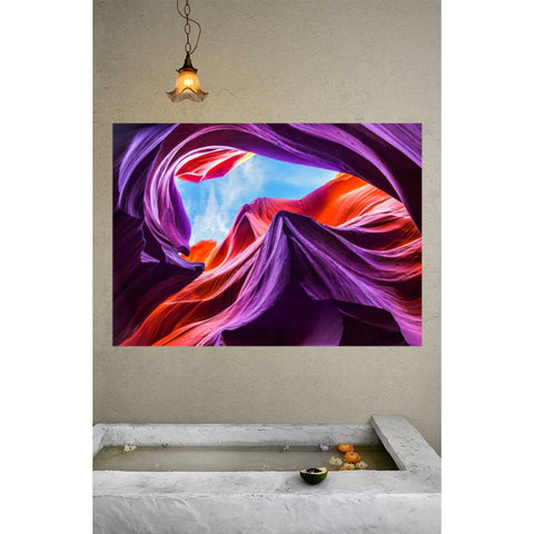 Wall Mural Magical Lower Antelope Canyon - Peel and Stick Fabric Wallpaper for Interior Home Decor