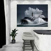 Wall Mural Island lighthouse - Peel and Stick Fabric Wallpaper for Interior Home Decor