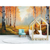 Wall Mural Autumn birch forest - Self Adhesive Wall Art Removable Wallpaper
