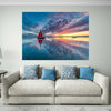 Wall Mural Greenland fire sky - Peel and Stick Fabric Wallpaper for Interior Home Decor