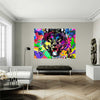 Wall Mural Wolf graffiti - Peel and Stick Fabric Wallpaper for Interior Home Decor