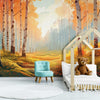 Wall Mural Autumn birch forest - Self Adhesive Wall Art Removable Wallpaper