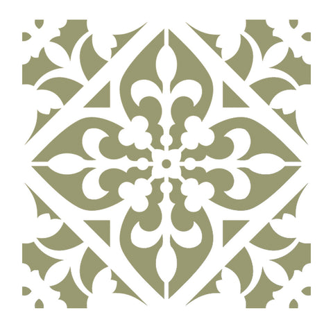 Wall Stencils Damask Tile Stencil for DIY Decor Faux Reusable Template V0029