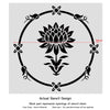 Water Lily Round Stencil for easy DIY Home Improvement Reusable Wall Decor