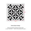 Wall Stencils Damask Tile Stencil for DIY Decor Faux Reusable Template V0029