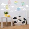 Hot air balloon Fabric Wall Decal, Peel and Stick Removable and Repositionable Stickers