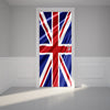 Door Wall Sticker Union Jack Flag - Peel & Stick Repositionable Fabric Mural 31"w x 79"h (80 x 200cm)