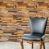 Wood Plank Brown texture Mitragyna Self adhesive Peel & Stick Repositionable Fabric Wallpaper