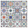 Portugal Vintage Tiles Stickers - Set of 16 tiles - Tile Decals Art for Walls Kitchen backsplash Bathroom