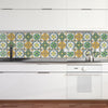 Moroccan Tiles Stickers - Set of 4 tiles - Tile Decals Art for Walls Kitchen backsplash Bathroom Accent Kitchen