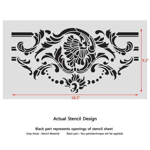 Wall Border stencils Pattern Odelie Reusable Template for DIY wall decor