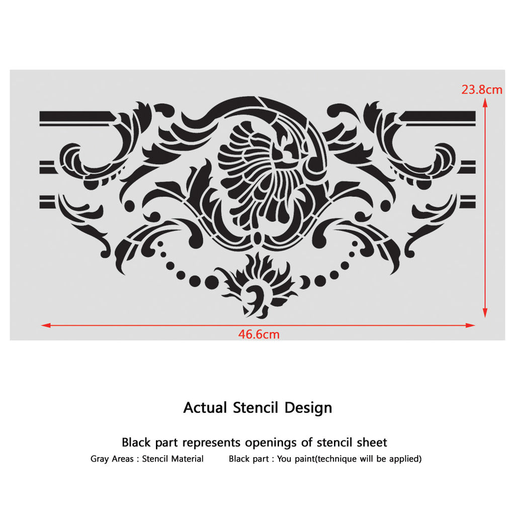 Wall Border stencils Pattern 034 Reusable Template for DIY wall decor