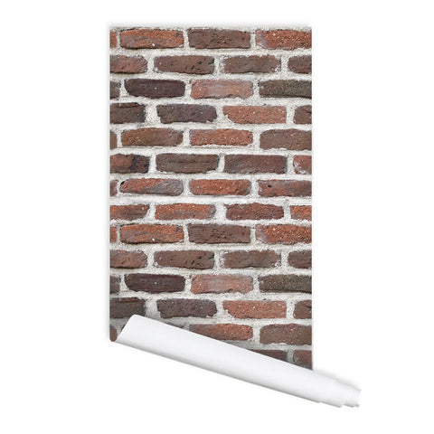 Brick Wall Pattern Ann Peel & Stick Repositionable Fabric Wallpaper