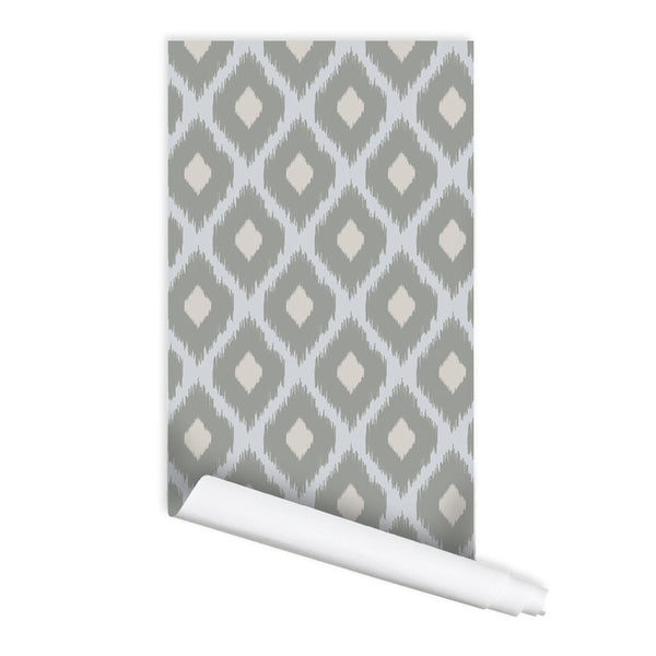 Ikat Pattern 01 Peel & Stick Repositionable Fabric Wallpaper