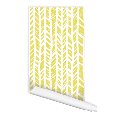 Chevron Pattern Abel Peel & Stick Repositionable Fabric Wallpaper