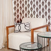 Ikat pattern Self adhesive Peel & Stick Repositionable Fabric Wallpaper