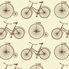 Retro Bicycle Pattern Self adhesive Peel & Stick Repositionable Fabric Wallpaper