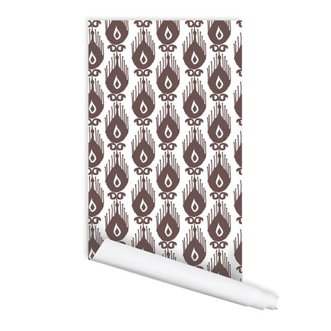 Ikat pattern Self adhesive Peel & Stick Repositionable Fabric Wallpaper