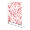 Leopard Pattern Self adhesive Peel & Stick Repositionable Fabric Wallpaper