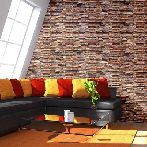 Stone Surface Wall Pattern Peel & Stick Repositionable Fabric Wallpaper