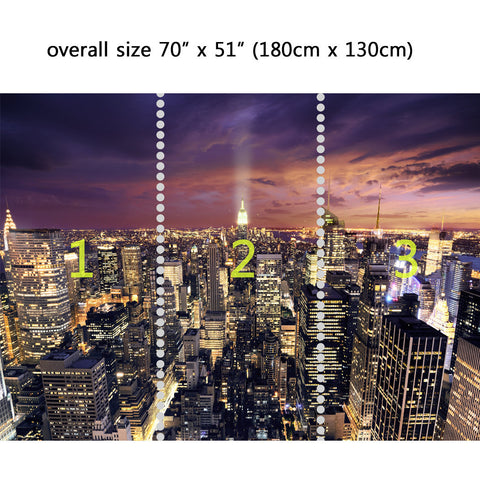 Wall Mural View of New York City, Peel and Stick Fabric Wallpaper