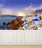 Wall Mural View of Santorini Island, Peel and Stick Repositionable Fabric Wallpaper for Interior Home Decor