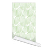 Leaf Pattern Sora Self adhesive Peel & Stick Repositionable Fabric Wallpaper