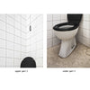Door Wall Sticker Toilet in a bathroom - Peel & Stick Repositionable Fabric Mural 31"w x 79"h (80 x 200cm)