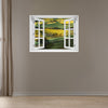 Window Wall Mural Beautiful landscape, Peel and Stick Fabric Illusion 3D Wall Decal Photo Sticker