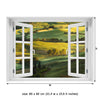 Window Wall Mural Beautiful landscape, Peel and Stick Fabric Illusion 3D Wall Decal Photo Sticker