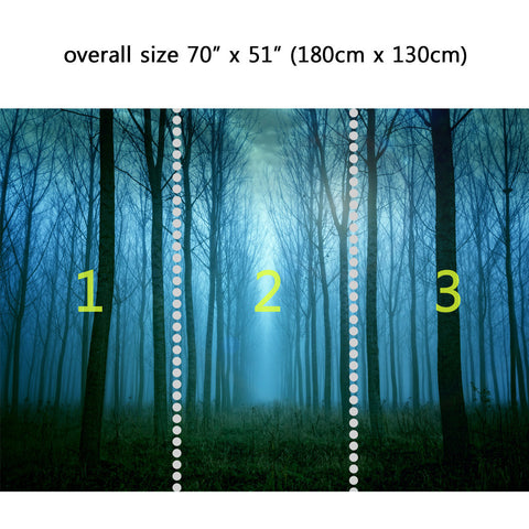 Wall Mural Among the Trees in the fog, Peel and Stick Repositionable Fabric Wallpaper for Interior Home Decor