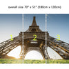 Wall Mural Eiffel Tower Upward View , Peel and Stick Repositionable Fabric Wallpaper for Interior Home Decor