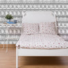 Windows Pattern Amy Self adhesive Peel and Stick Repositionable Fabric Wallpaper