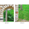 Door Wall Sticker Stone arch gate through green forest - Peel & Stick Repositionable Fabric Mural 31"w x 79"h (80 x 200cm)