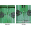 Door Wall Sticker Ancient green door - Peel & Stick Repositionable Fabric Mural 31"w x 79"h (80 x 200cm)