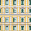 Classic building Facade Pattern 01 Self adhesive Peel and Stick Repositionable Fabric Wallpaper