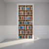 Door Wall Sticker Books on shelves in library - Peel & Stick Repositionable Fabric Mural 31"w x 79"h (80 x 200cm)